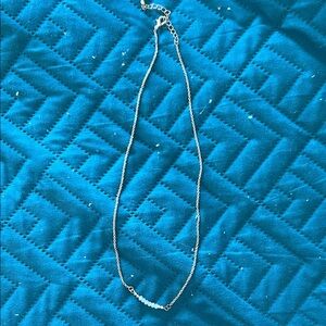 Elegant Silver Necklace with White Accents